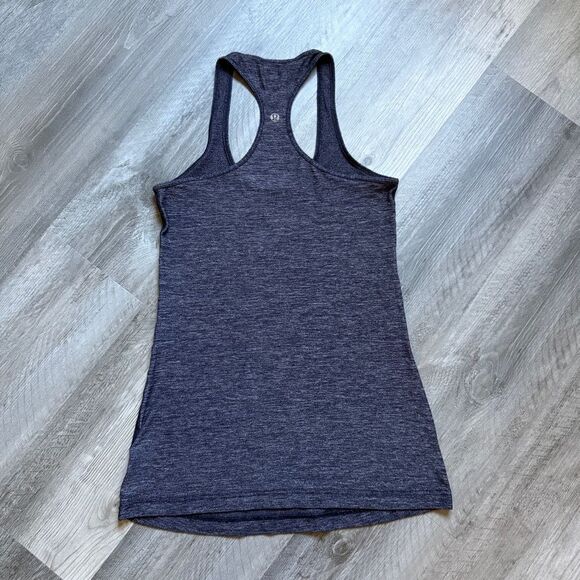 Lululemon Cool Racerback Tank Top CRB Heathered Black 6 - Picture 4 of 10